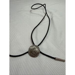 Indian Head Buffalo Nickel Bolo Tie 1988 Siskiyou Buckle Co Inc